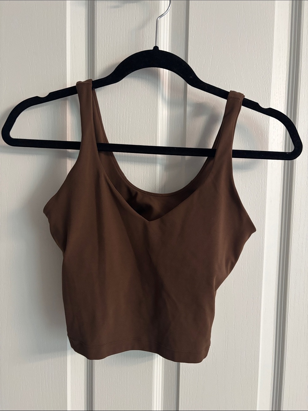lululemon athletica Brown V-Neck Crop Tank